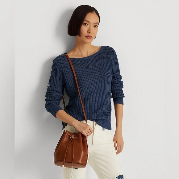 Ralph Lauren| Leather Medium Andie Drawstring Bag - Picture 5 of 6